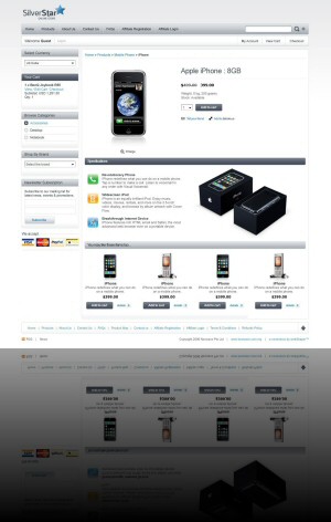 SilverStar - E-commerce website Product View
