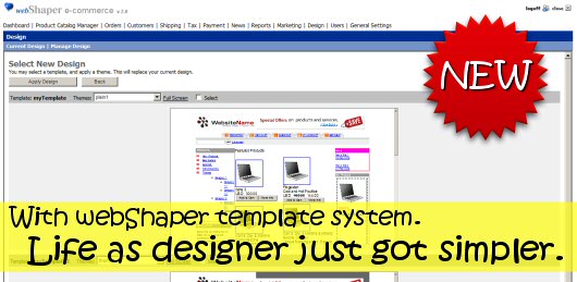 Template System makes design changes much easier
